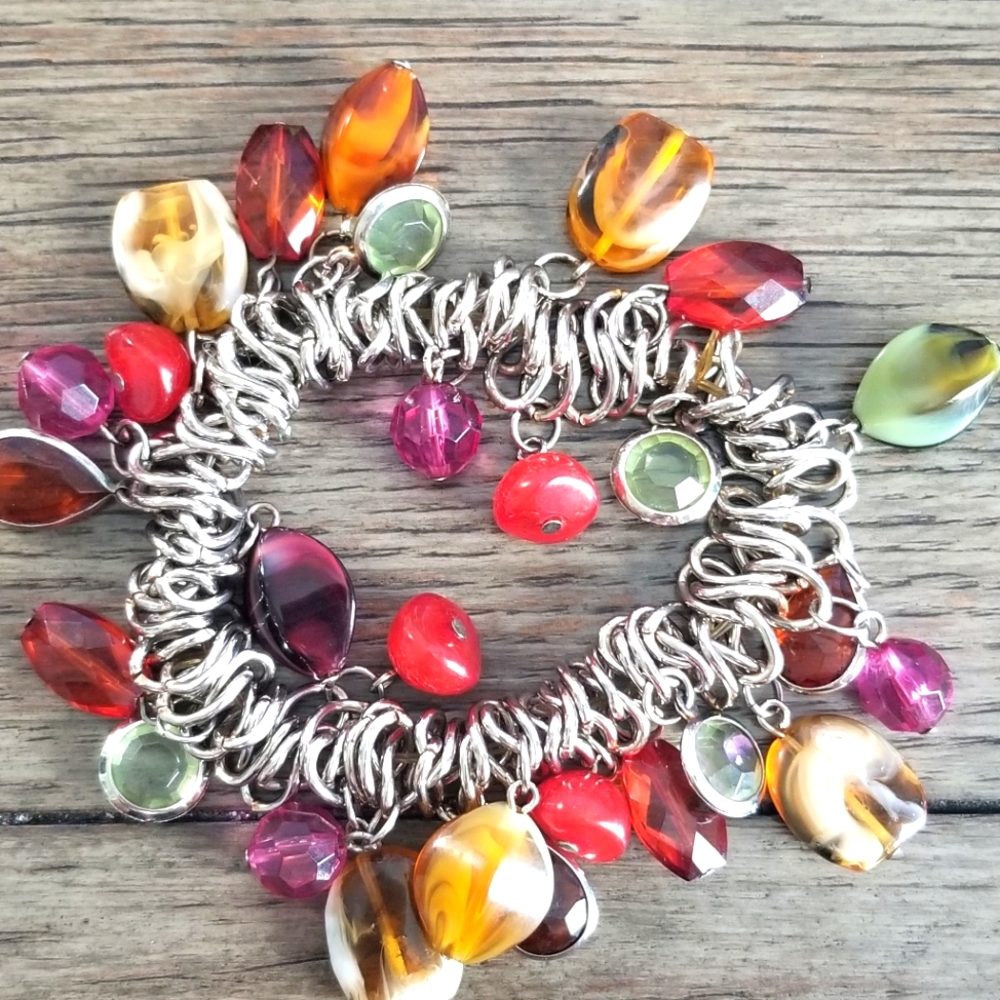 Bracelet, multi colored stones and jewels